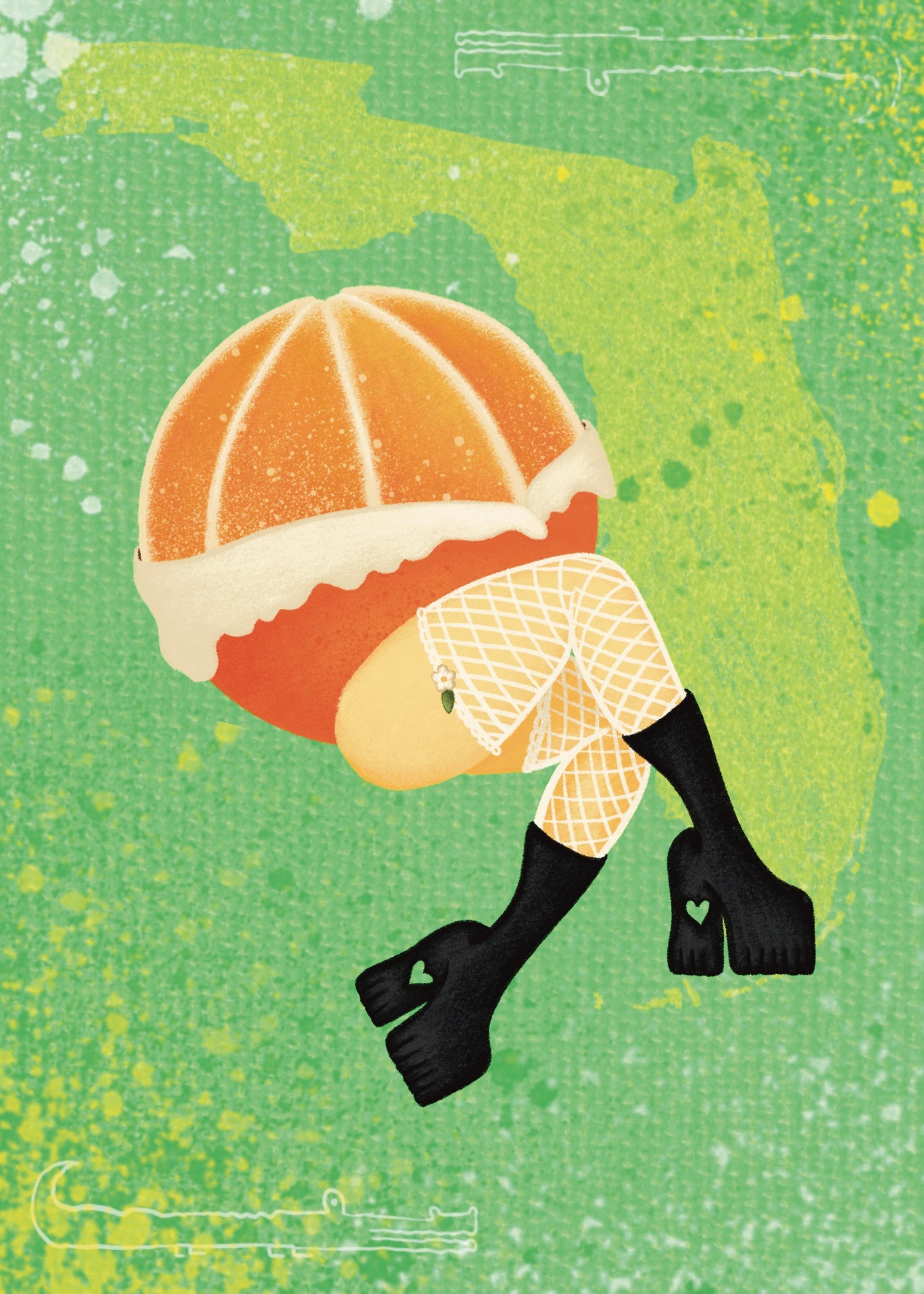 Florida Orange 5x7 Art Print