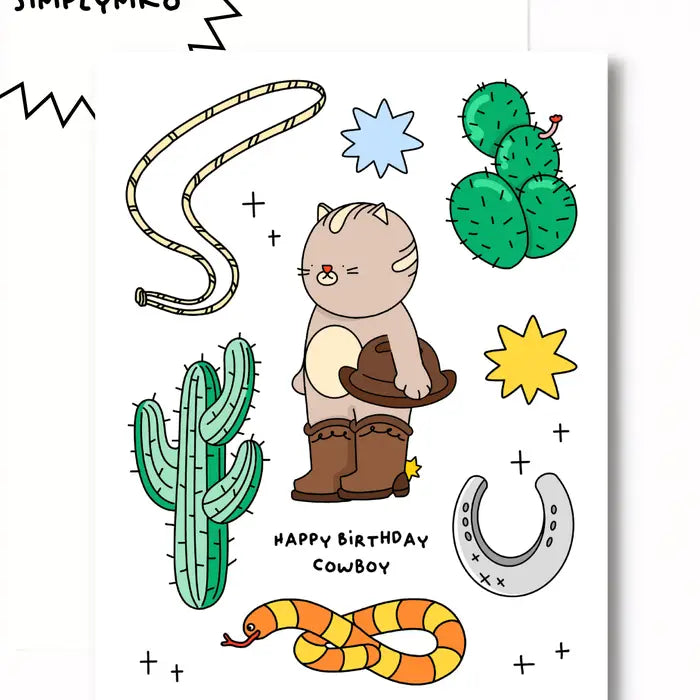 Happy Birthday Cowboy Card