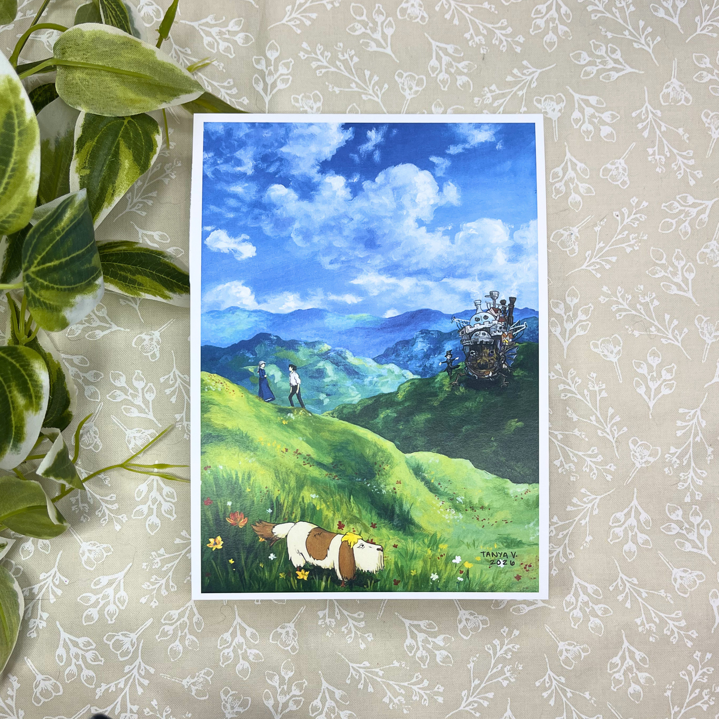 Howl's Garden with Characters Print