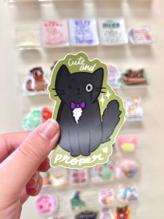 Cute & Proper Cat Sticker