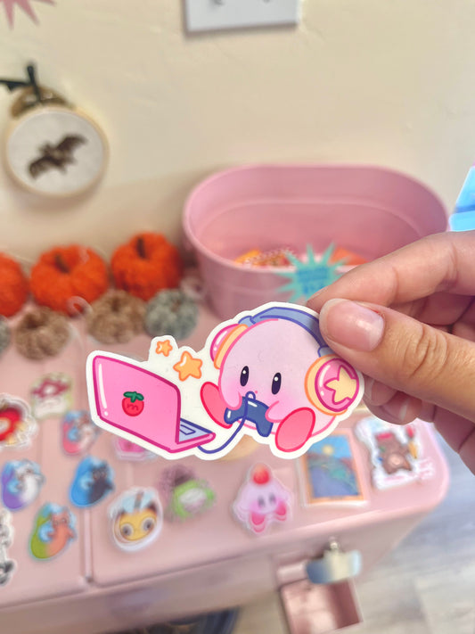 Gaming Kirby Sticker