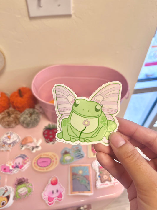 Frog Butterfly Fairy Sticker
