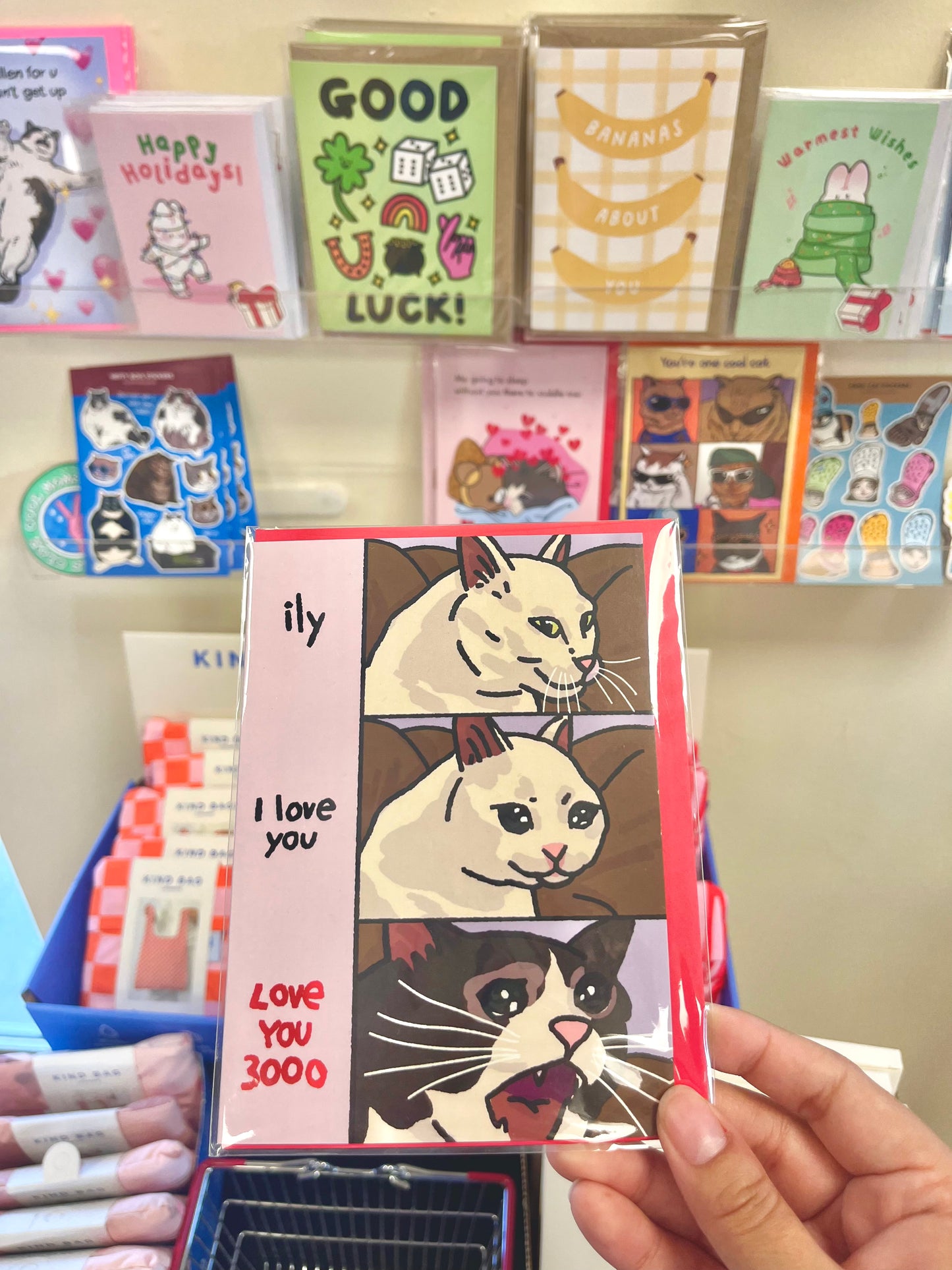 ILY Cat Card