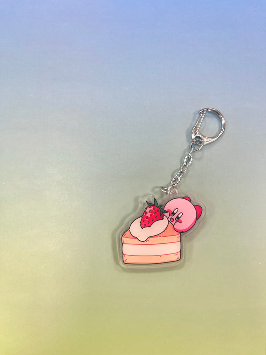 Kirby Cake Keychain