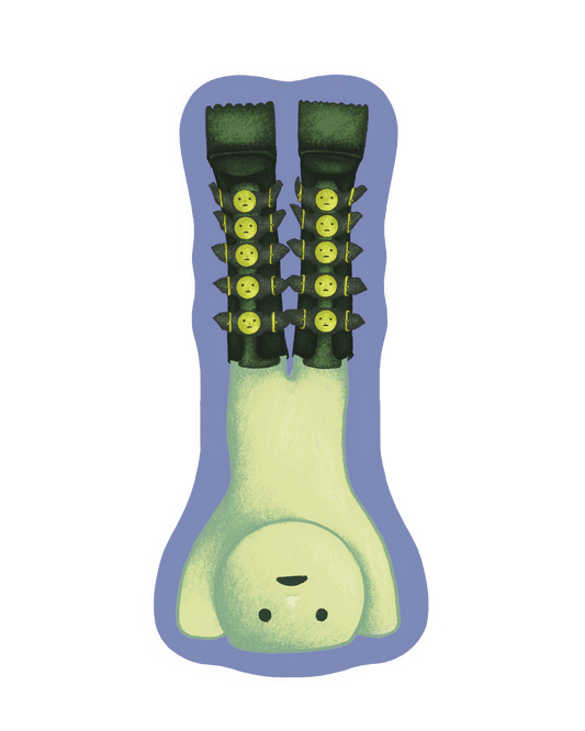 lil Green Guy Big Boots Sticker