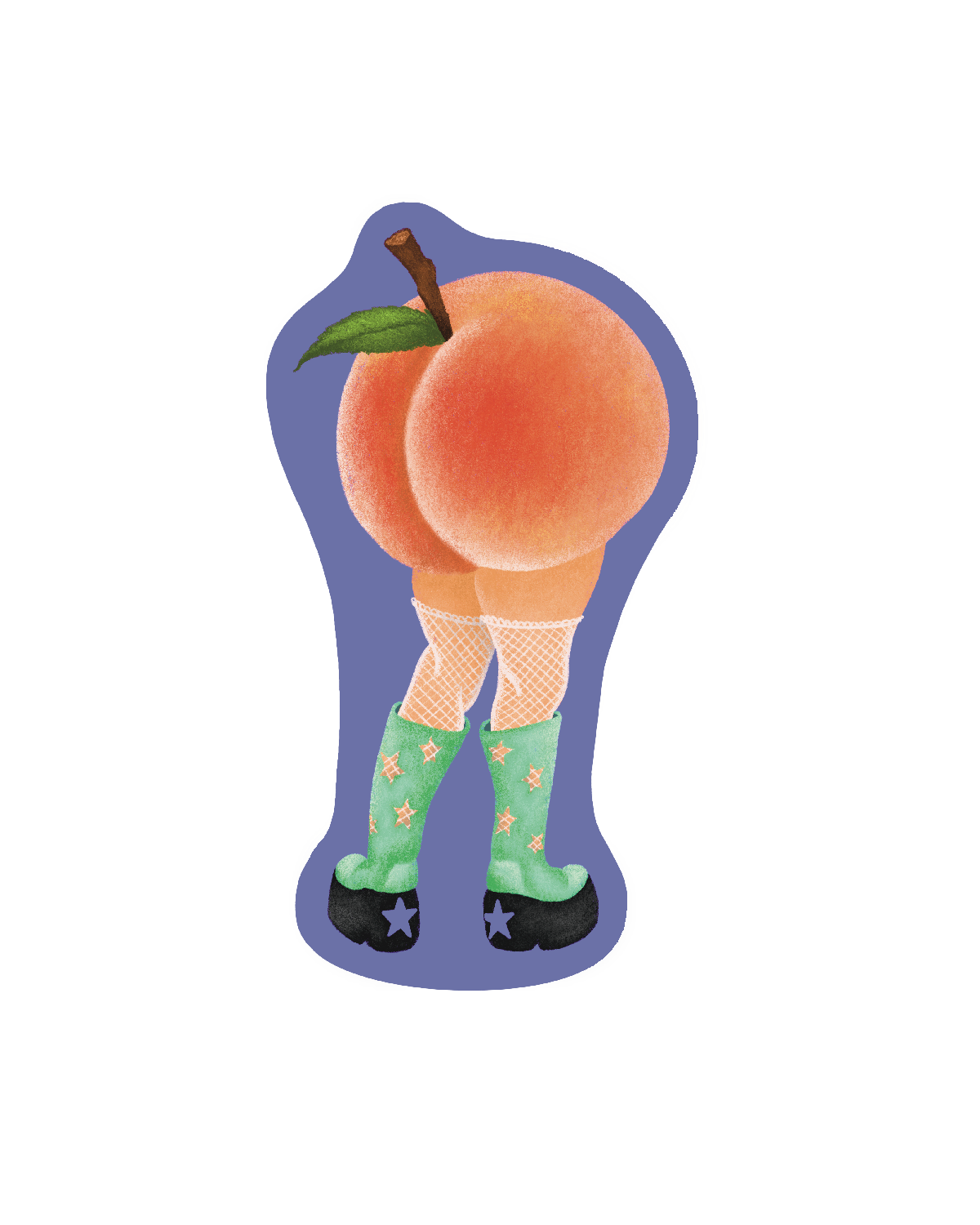 Peach Sticker