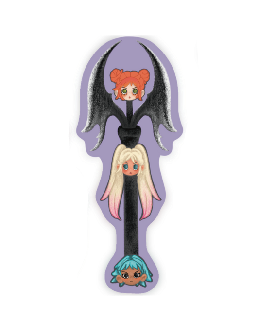 Peachy Axe Sticker