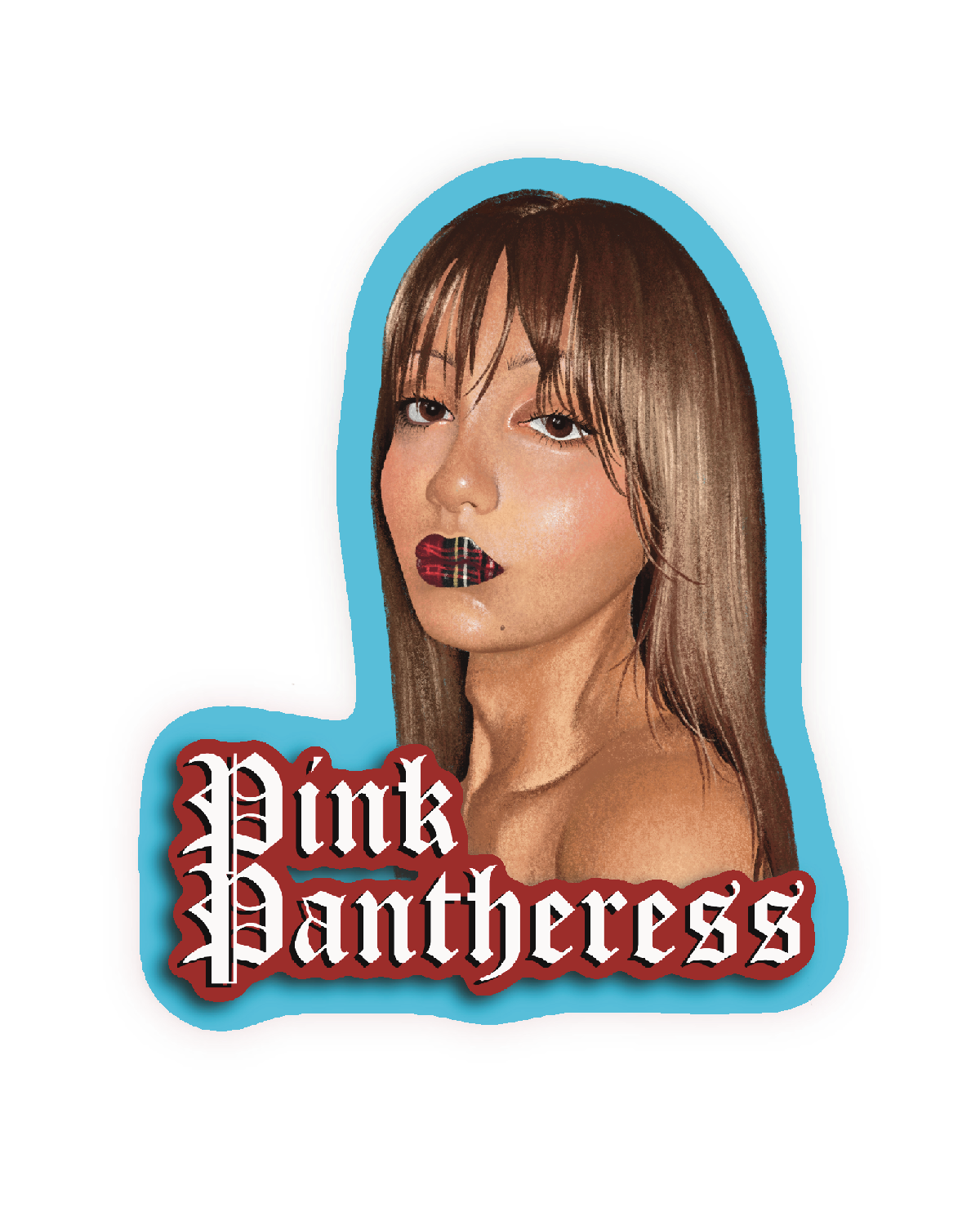 Pink Pantheress Portrait Sticker