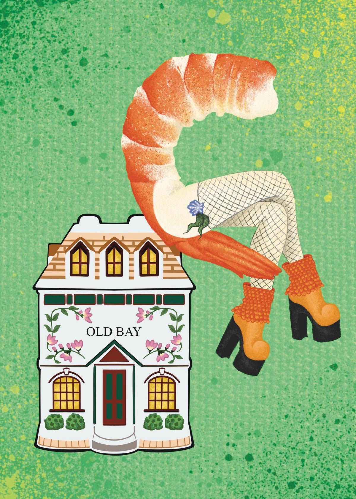 Shrimp 5x7 Art Print