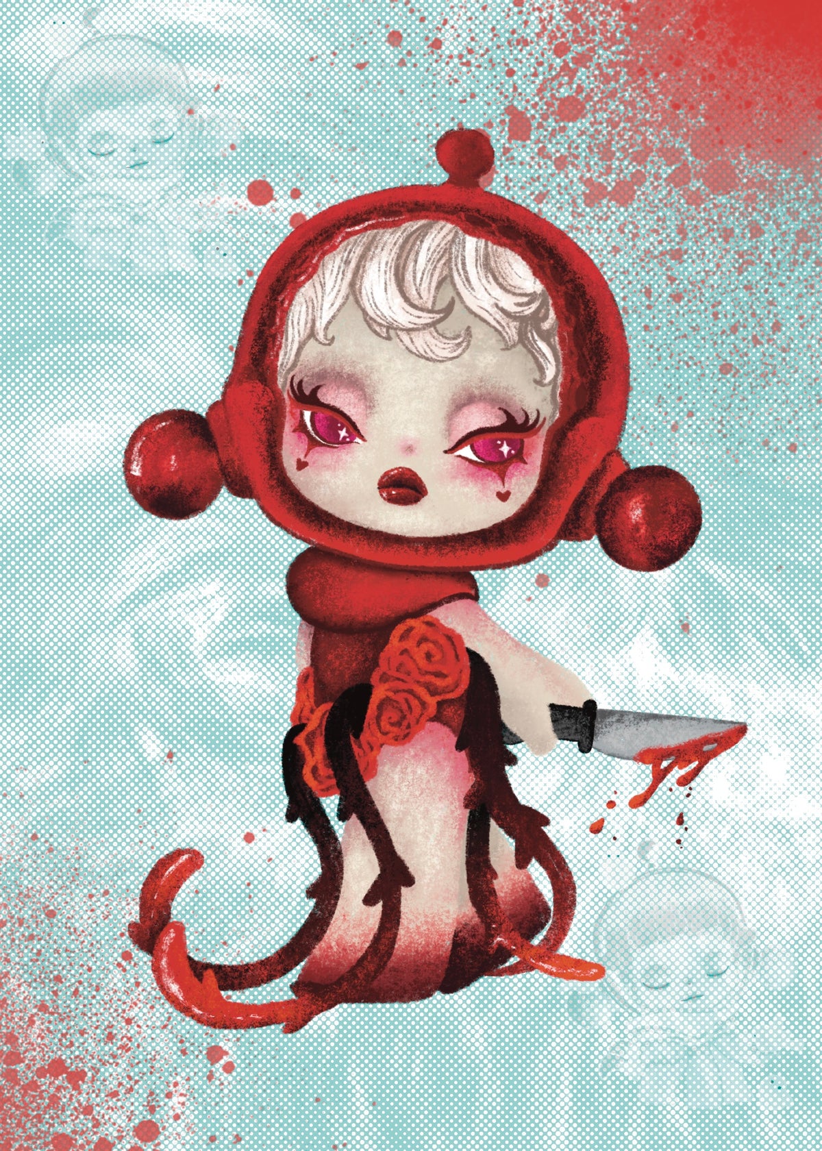Sweet But Deadly Panda 5x7 Art Print