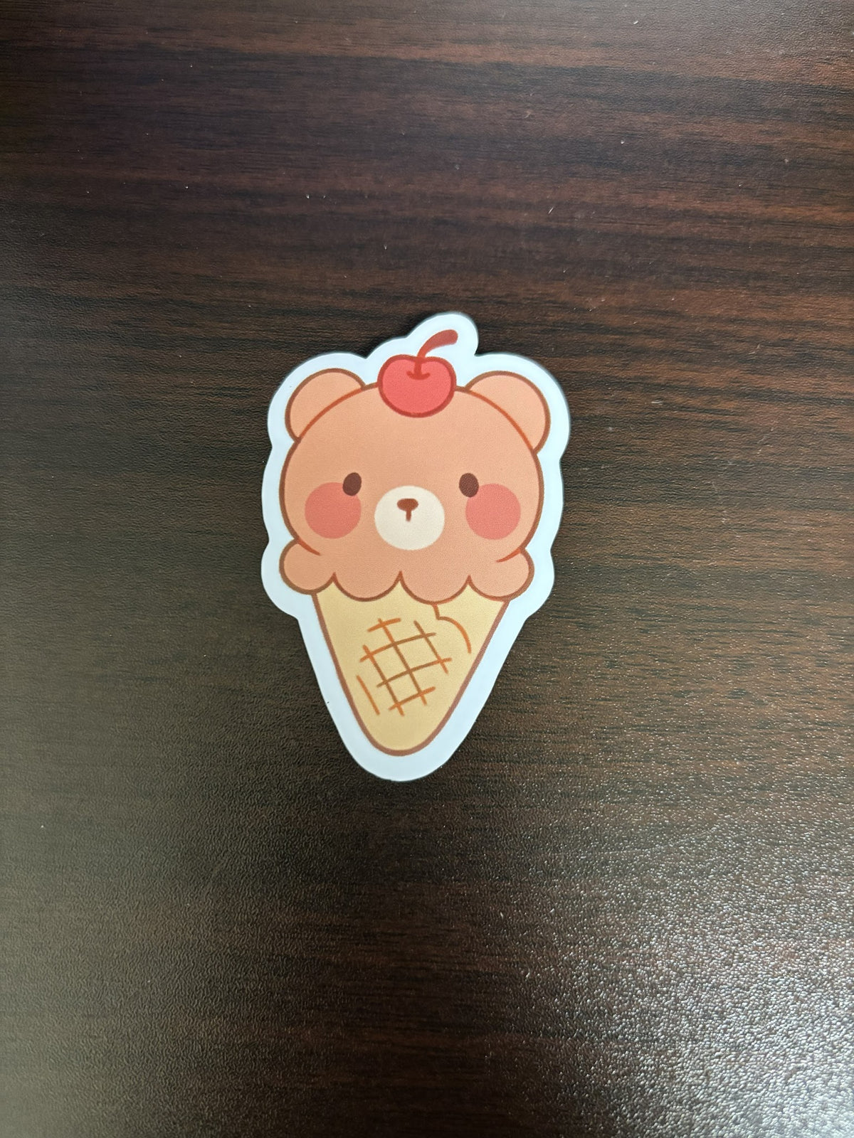 Bear Icecream Cone Sticker