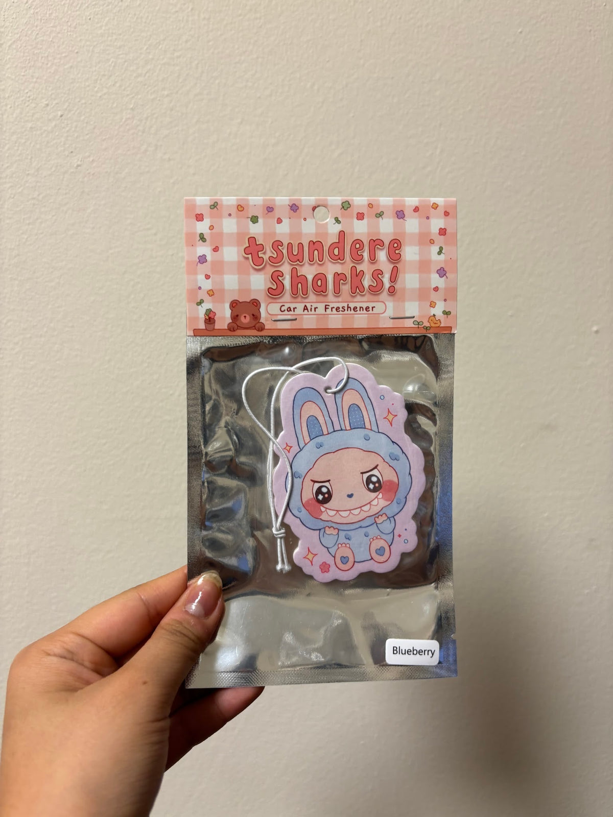Purple Background Blue Labubu Air Freshener