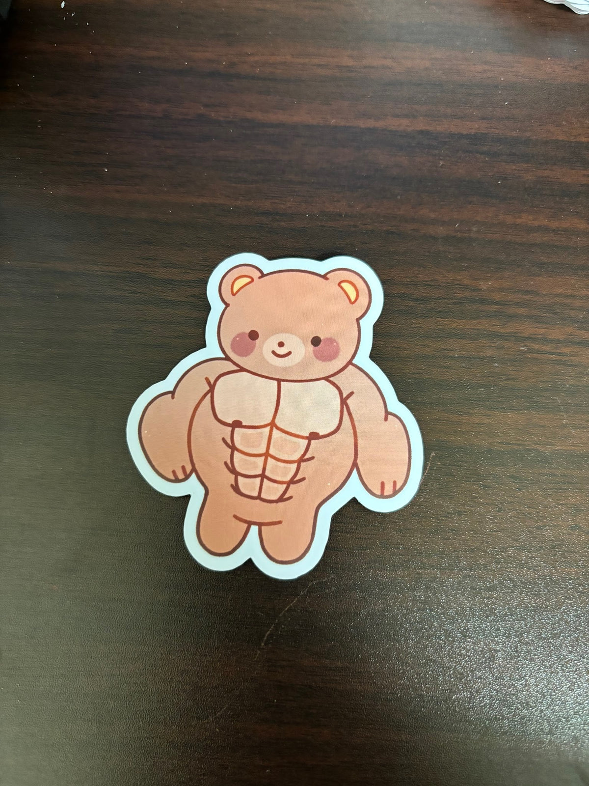 Buff Bear Sticker