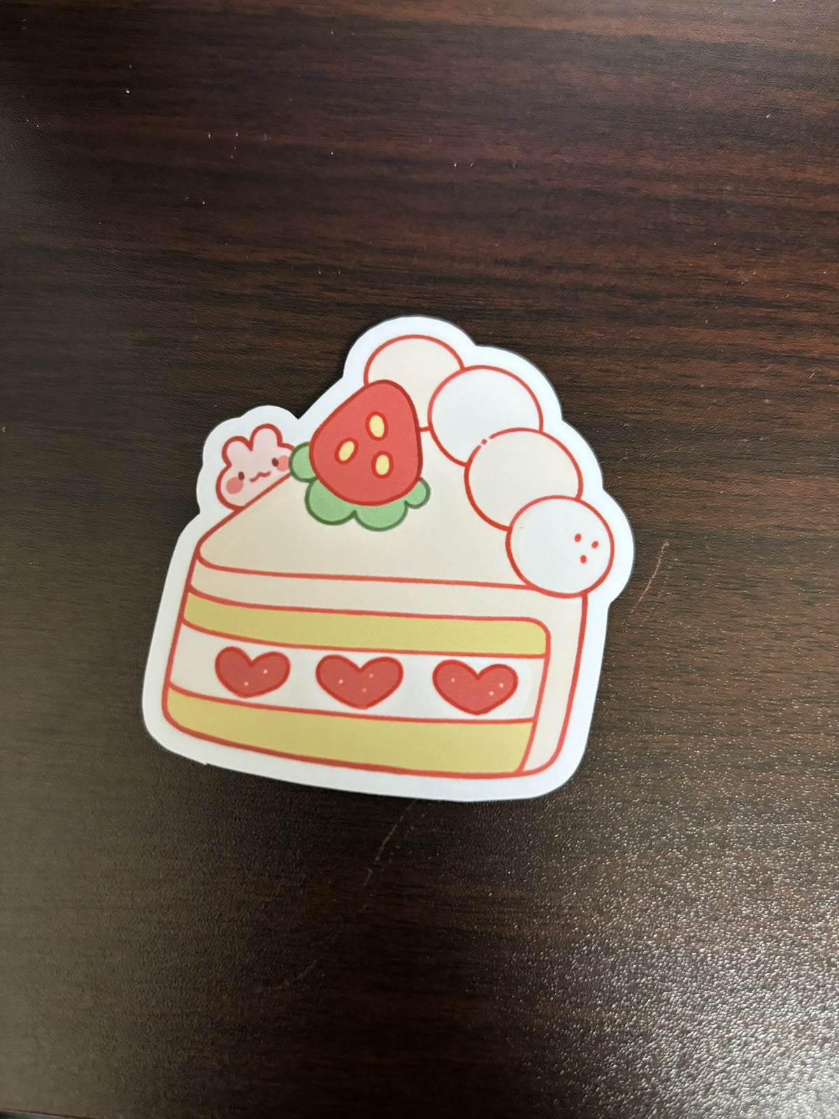 Strawberry Bunny Cake Sticker