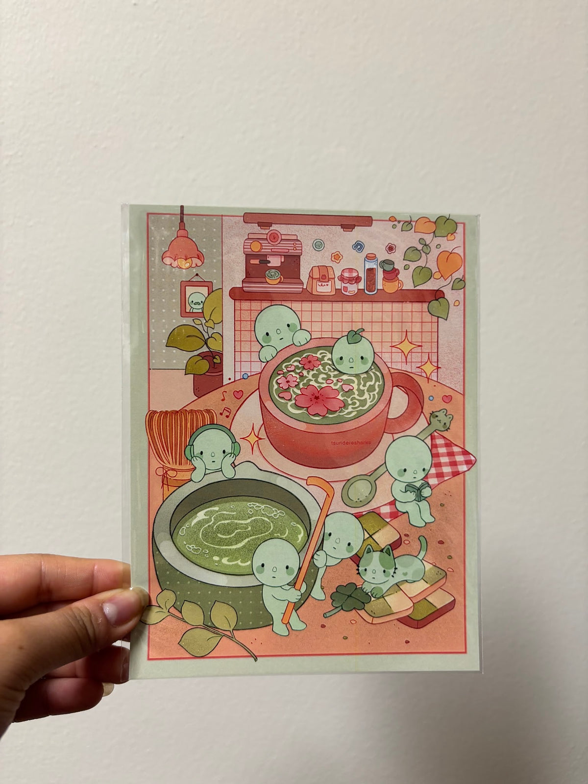Smiski Matcha Print
