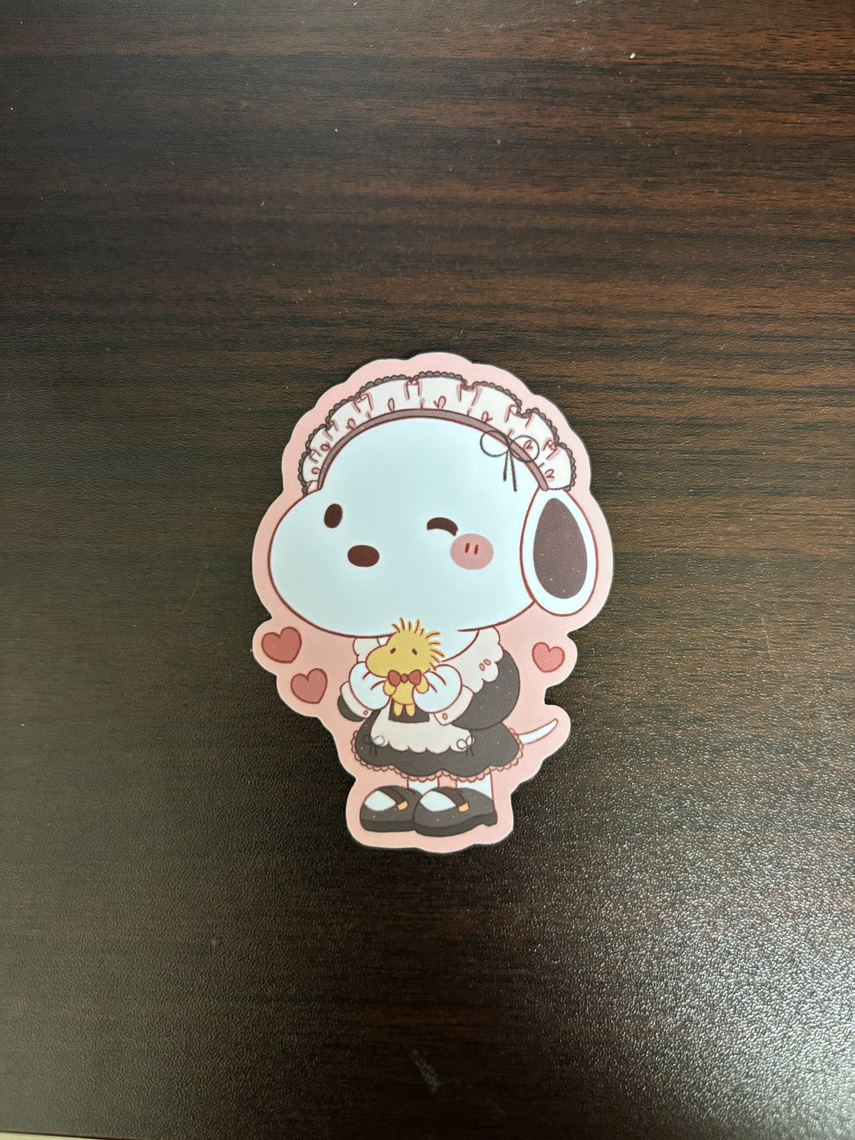 Snoopy Maid Sticker