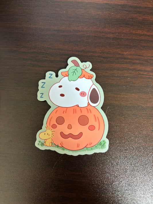 Snoopy Pumpkin Sticker