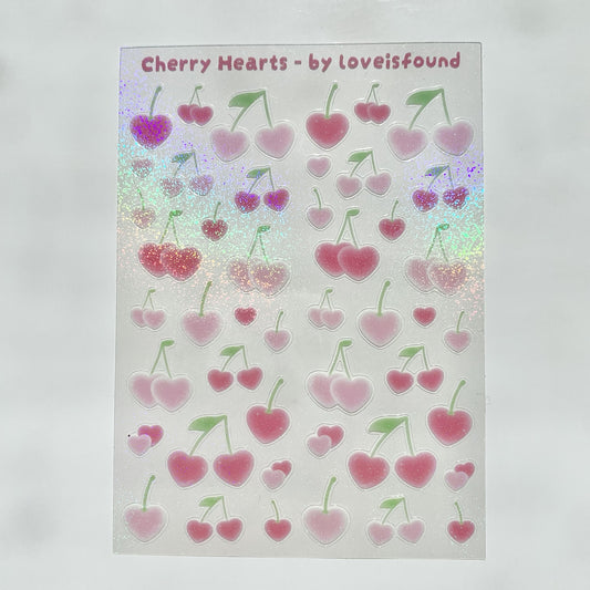 Cherry Hearts Sticker Sheet