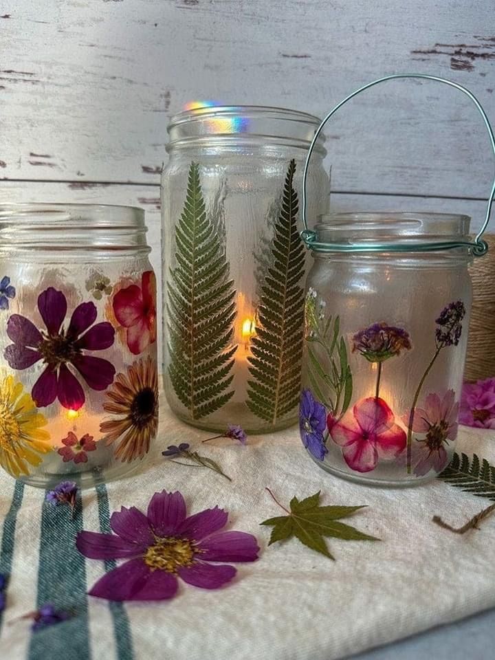 4/15 PRESSED FLOWER MASON JAR WORKSHOP