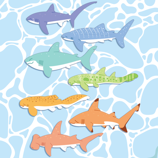 Acrylic Blue Whale Shark Keychain