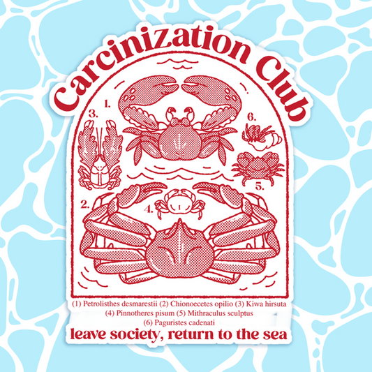 Carcinization Club Vinyl Sticker