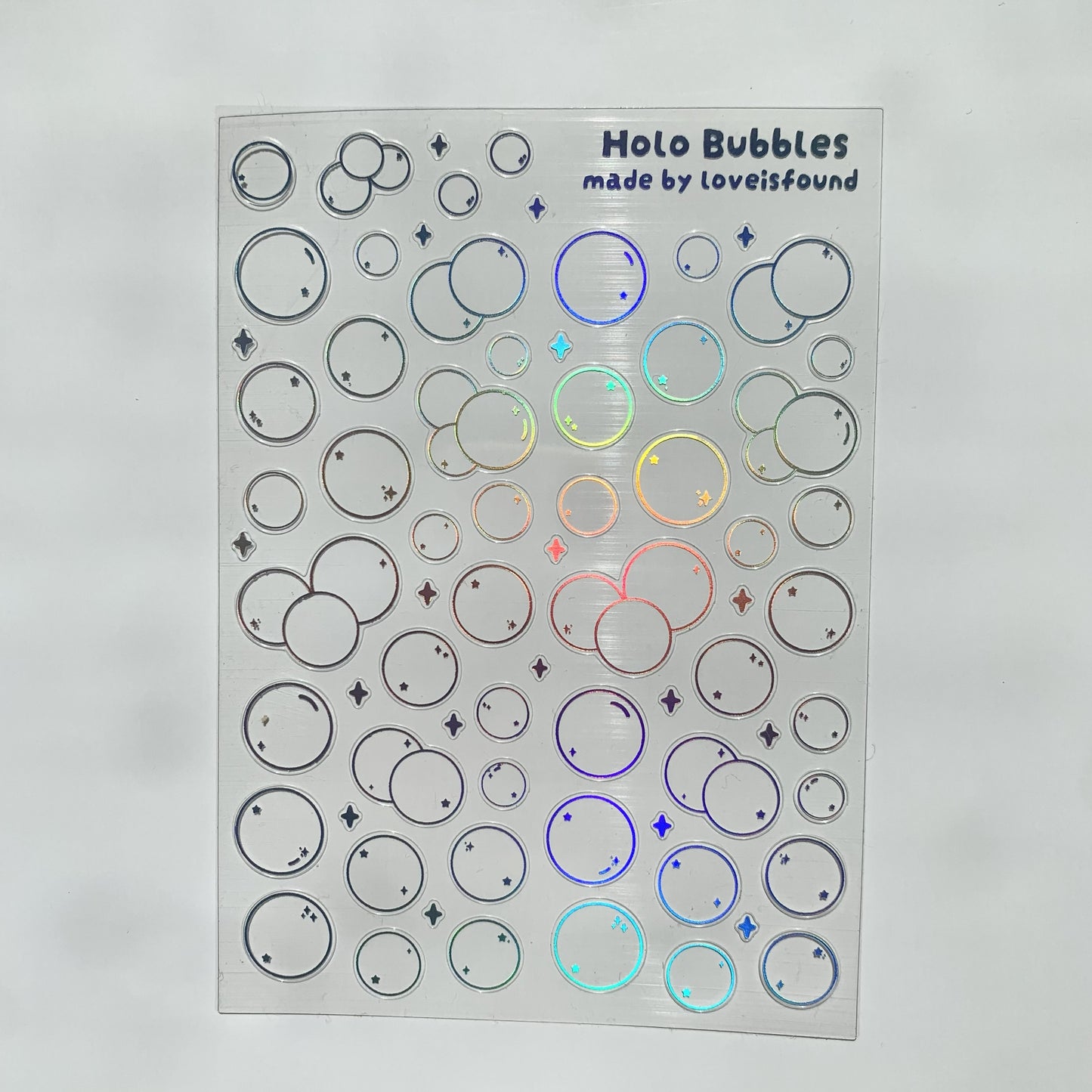 Holo Bubbles Sticker Sheet