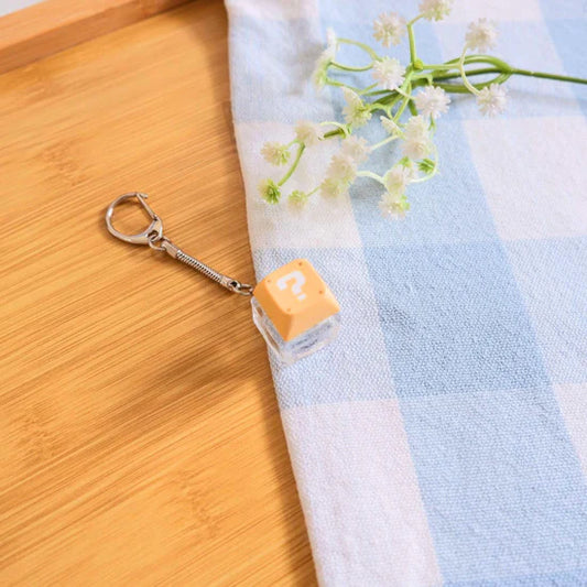 Question Mark Keycap Fidget Keychain