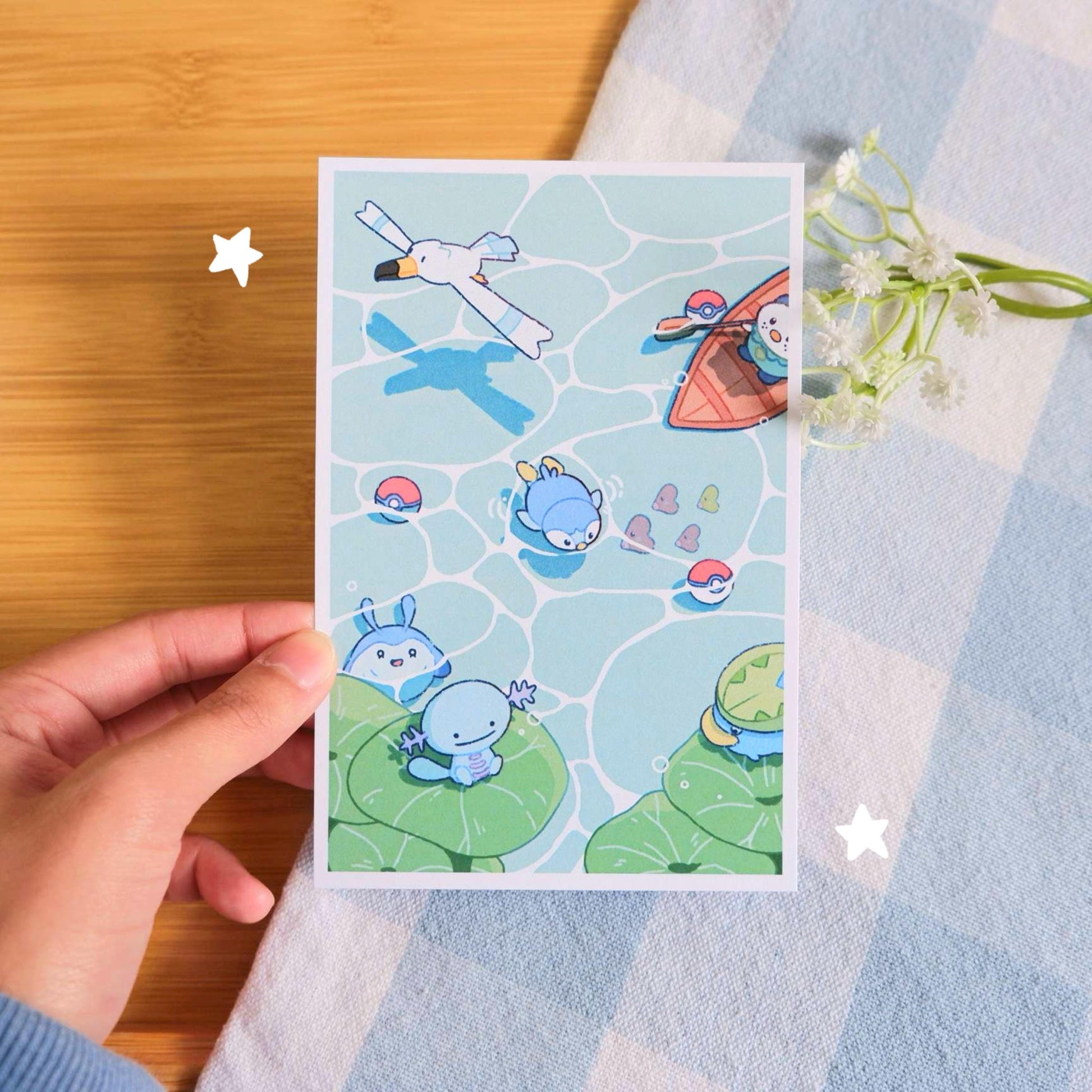 Water Poke Friends Print