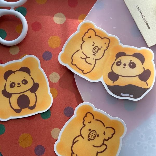 Koala vs Panda Cookies Sticker by missmelonsoda