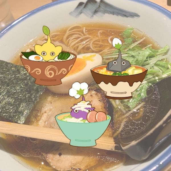 Grey Rock Pik Ramen Sticker by missmelonsoda