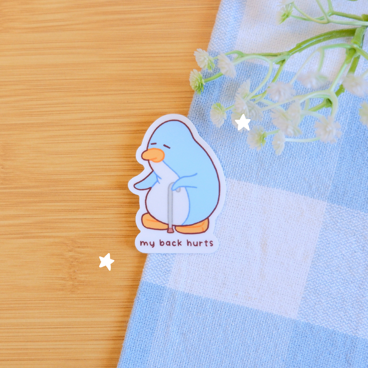 My Back Hurts Sticker