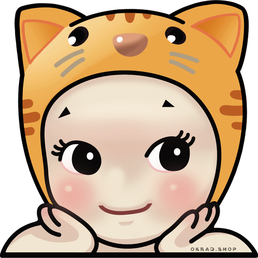 orange cat sonny angel sticker