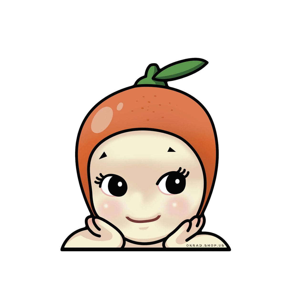 orange sonny angel sticker