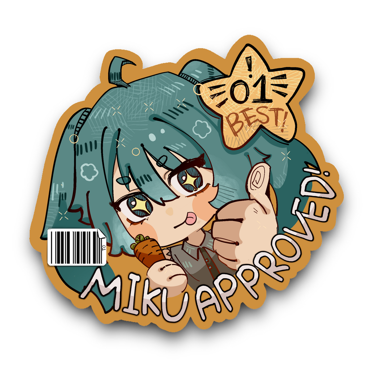 miku approved sticker