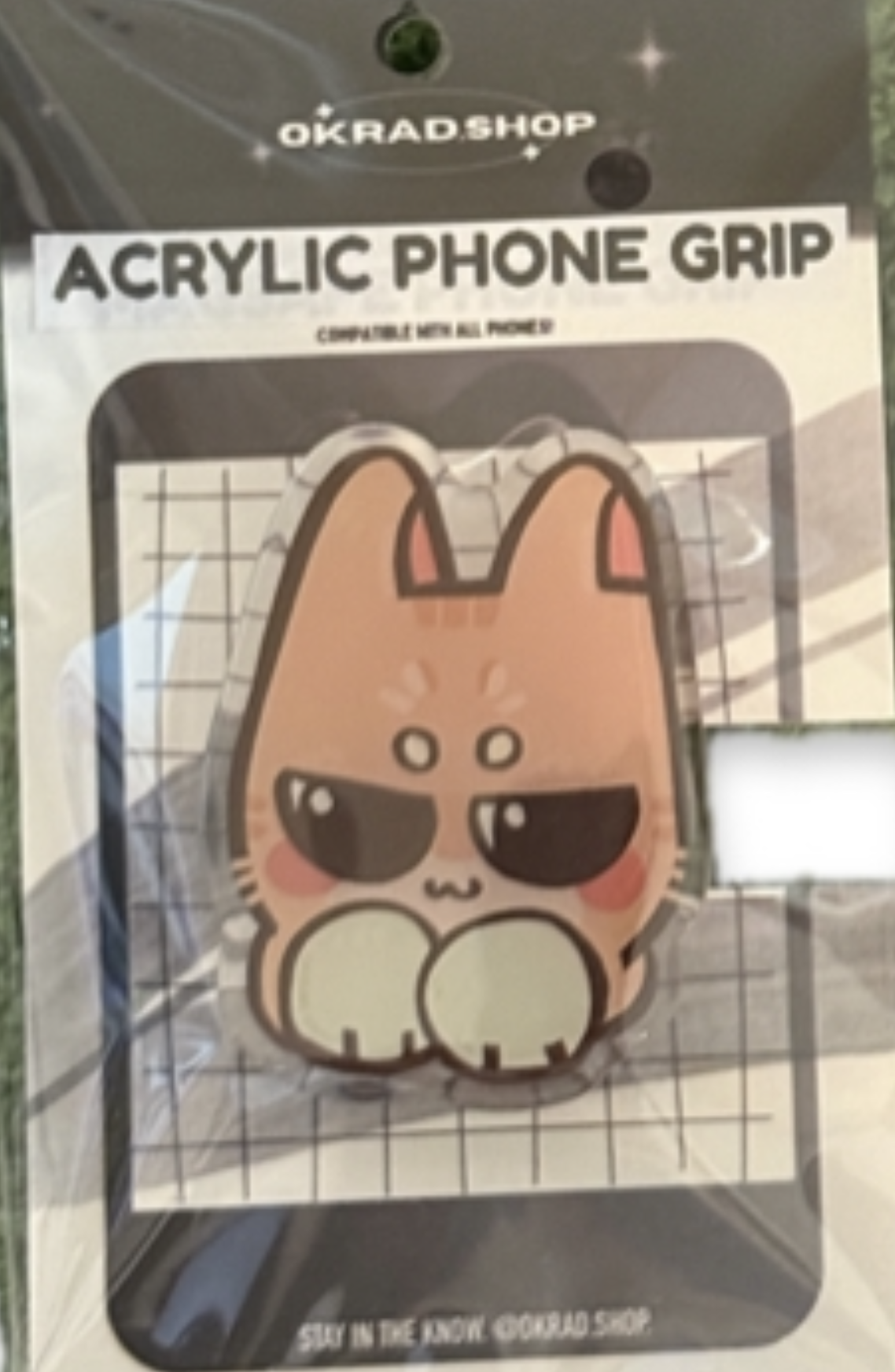 orange cat phone grip
