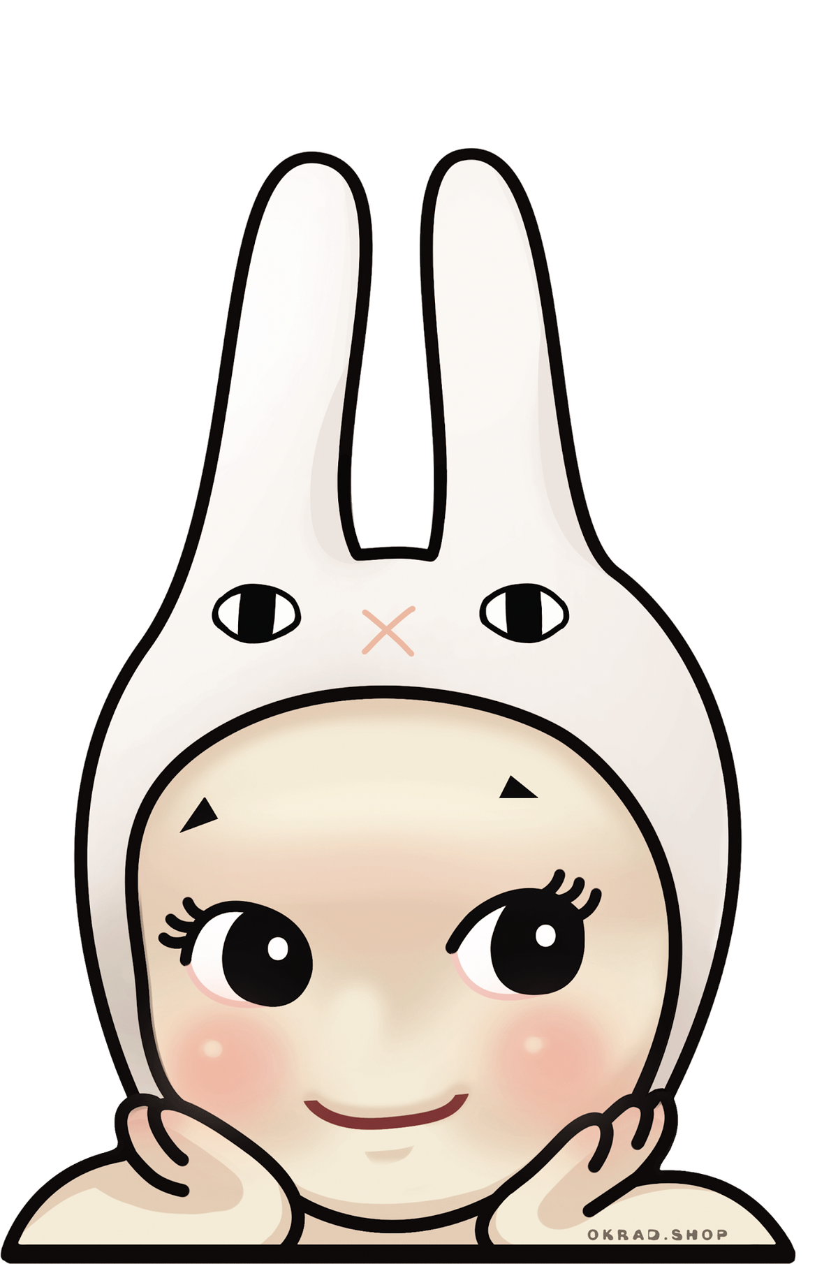 white rabbit sonny angel sticker