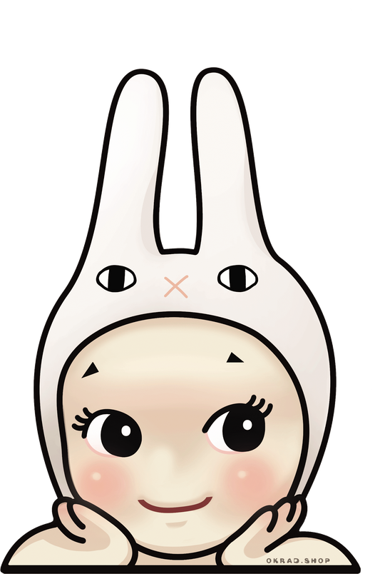 white rabbit sonny angel sticker