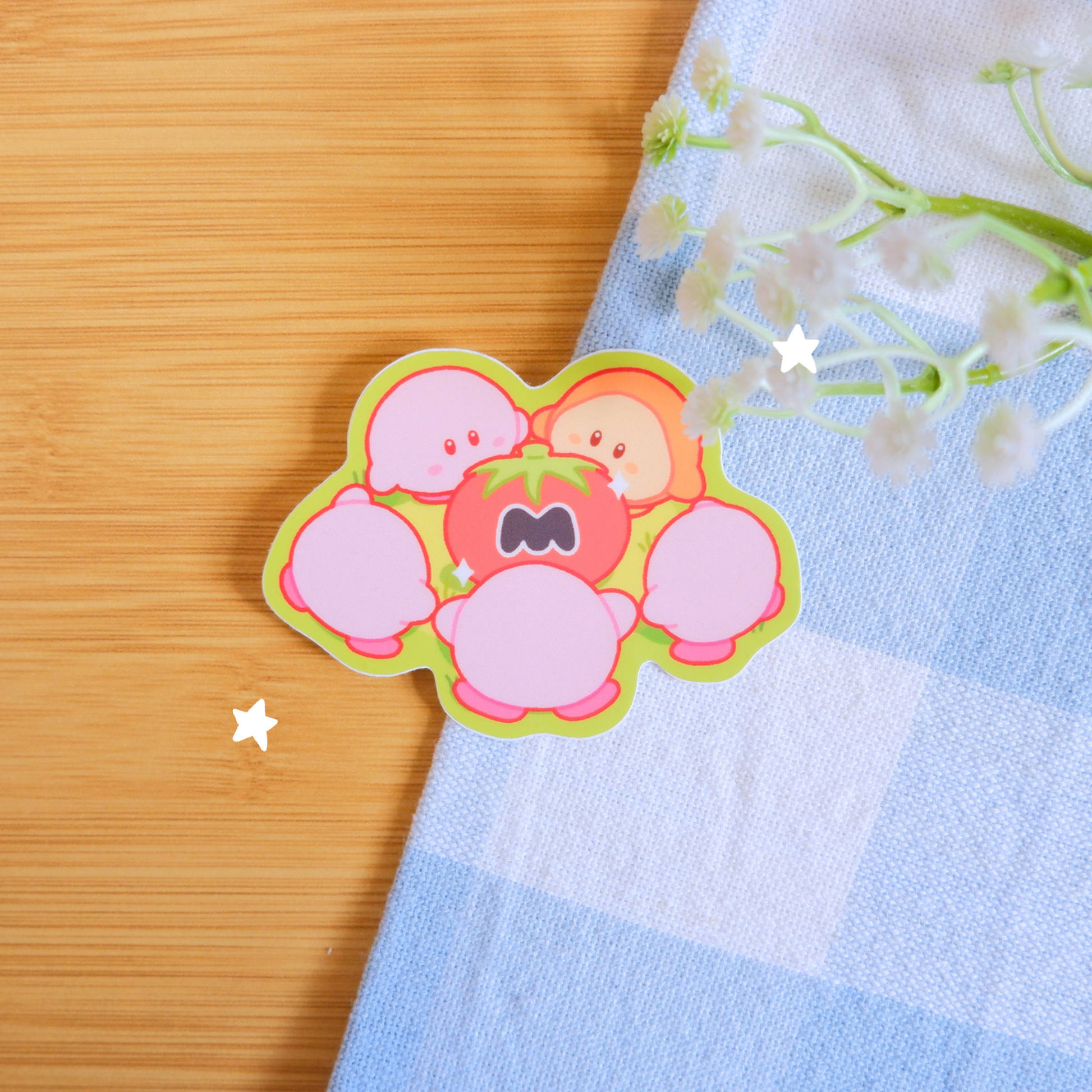 Pink Blob Prayer Circle Sticker