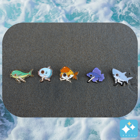 Fish with Legs Pins